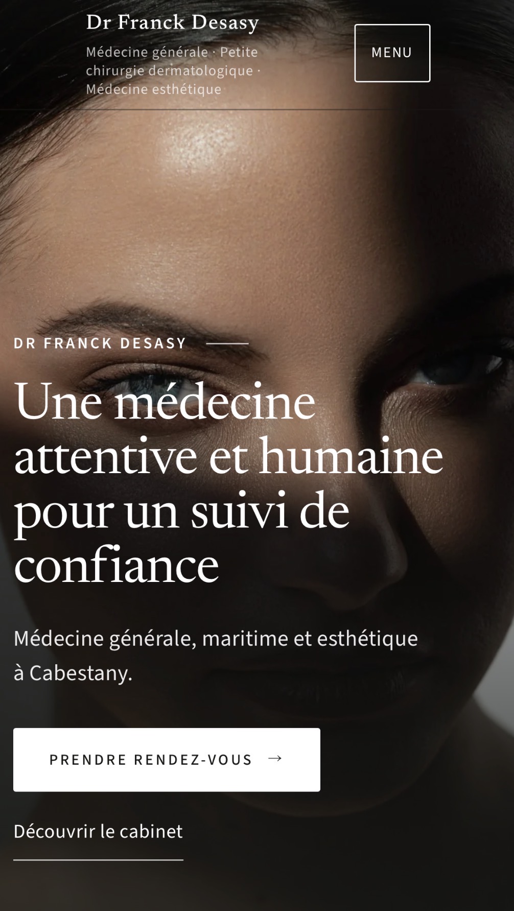 Nouvelle version mobile du site du Dr Franck Desasy après sa refonte